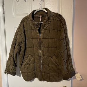 Free People Dolman Quilted Knit Jacket